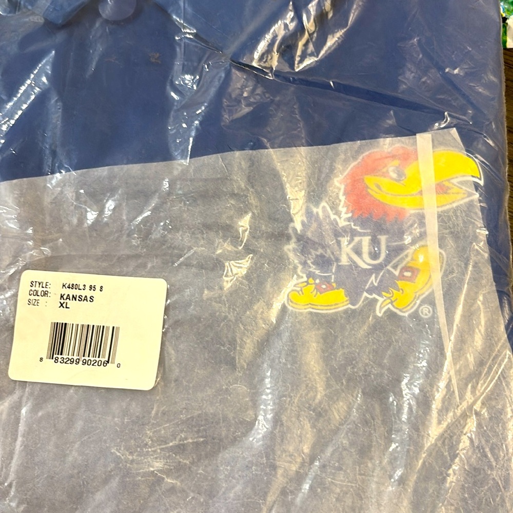 NWT [Gen2] Kansas Jayhawks NCAA Blue Bravo Buttoned “Coaches” Jacket Youth XL/18 - Picture 6 of 6